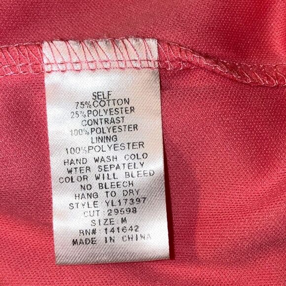 YA LOS ANGELES Pink and Blue Midi Over the Knee Dress Blue Hem Sleeveless Medium - Picture 13 of 14